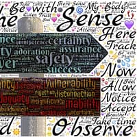 Using the senses to help visualize something.