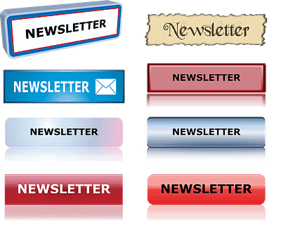 The word 'newsletter' showing up in different colors