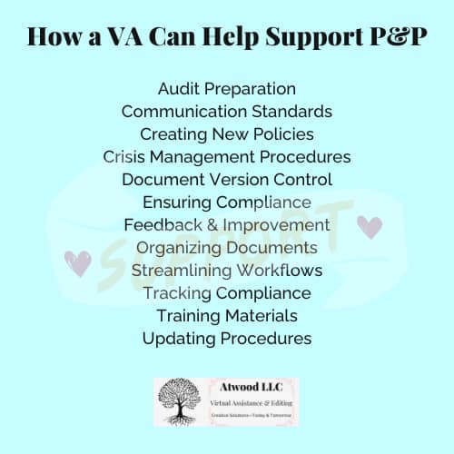 How a virtual assistant can help support P&P (policy and procedure management)